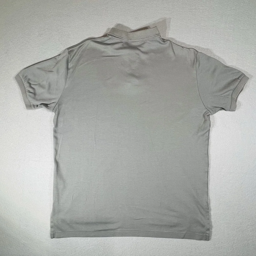 Polo Ralph Lauren Mens Large Gray Classic Fit Cotton Short Sleeve Polo Shirt